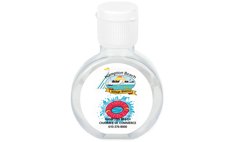 1 oz Compact Hand Sanitizer Antibacterial Gel in Round Flip-Top Squeeze Bottle 1 oz Compact Hand Sanitizer Antibacterial Gel in Round Flip-Top Squeeze Bottle